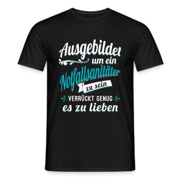 Notfallsanitäter Sanitäter Auszubildender Azubi - Männer T-Shirt - Schwarz - Vorne - AI Model Male 178 light (178cm)