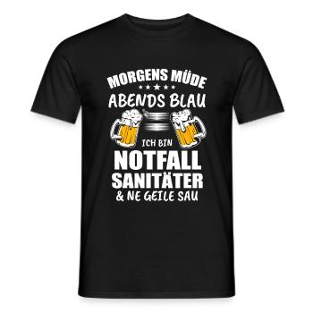 Notfallsanitäter Bier Sanitäter - Männer T-Shirt - Schwarz - Vorne - AI Model Male 178 light (178cm)