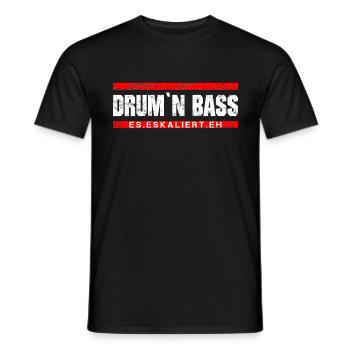 D ́N ́B - DNB - DRUM N'BASS - GIFT - Men's T-Shirt - black - Front - AI Model Male 178 light (178cm)