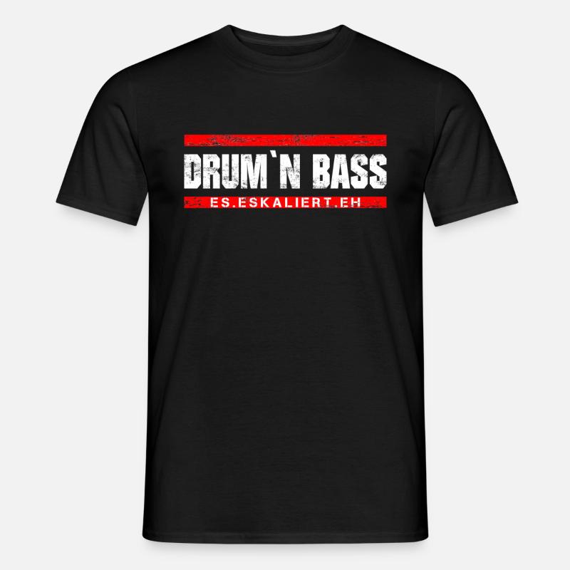 D´N´B - DNB - DRUM N`BASS - GESCHENK - Männer T-Shirt - Schwarz