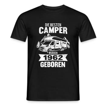 60. Geburtstag Camper 1962 Jahrgang 60 Jahre - Männer T-Shirt - Schwarz - Vorne - AI Model Male 178 light (178cm)
