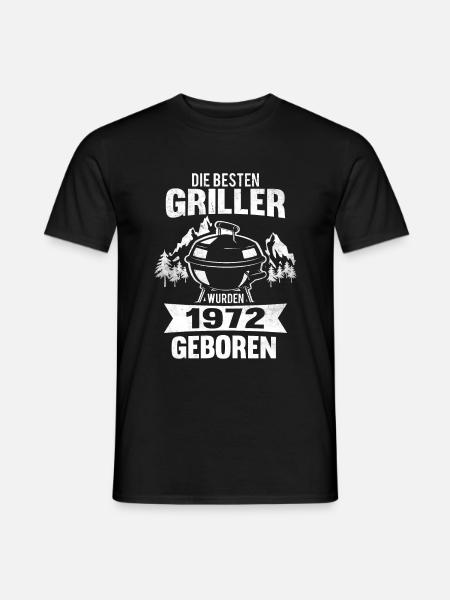 50. Geburtstag Grillmeister 1972 Jahrgang 50 Jahre - Männer T-Shirt - Schwarz