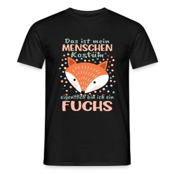 Fuchs Fuchsgesicht Fuchsliebhaber Spruch - Männer T-Shirt - Schwarz - Vorne - AI Model Male 178 light (178cm)