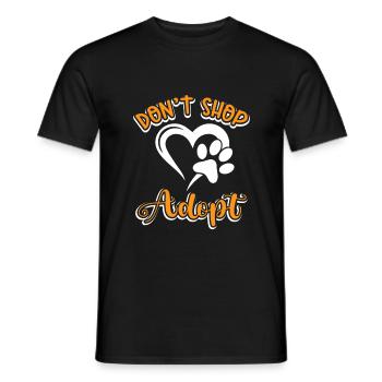Don't Shop adoptieren Tierschutz Rettung - Männer T-Shirt - Schwarz - Vorne - AI Model Male 178 light (178cm)