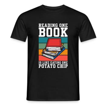 Ein Buch lesen ist wie ein Buch - Männer T-Shirt - Schwarz - Vorne - AI Model Male 178 light (178cm)