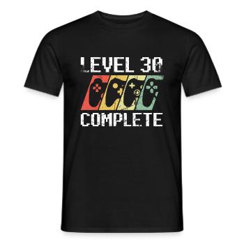 Niveau 30 Complet 30th Birthday Gamer - T-shirt homme - noir - Devant - AI Model Male 178 light (178cm)