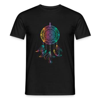 Dreamcatcher Traumfänger Mode für Damen - Männer T-Shirt - Schwarz - Vorne - AI Model Male 178 light (178cm)
