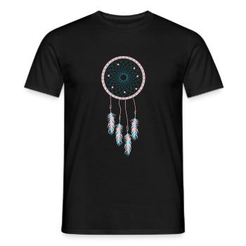 Dreamcatcher Traumfänger Mode für Damen - Männer T-Shirt - Schwarz - Vorne - AI Model Male 178 light (178cm)
