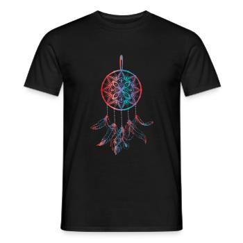 Dreamcatcher Traumfänger Mode für Damen - Männer T-Shirt - Schwarz - Vorne - AI Model Male 178 light (178cm)