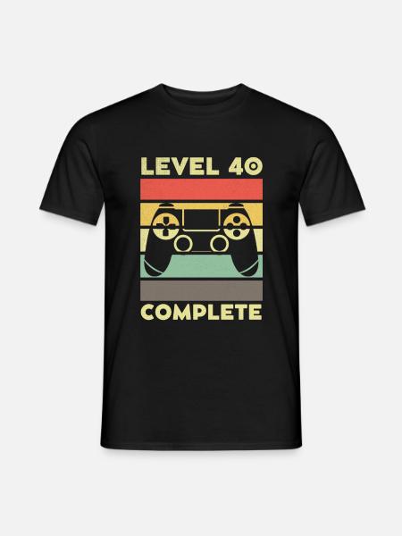 Level 40 Complete 40 Jahre 40. Geburtstag - T-shirt herr - svart