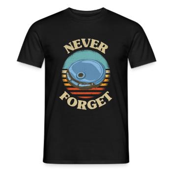 Retro cd player Never Forget Nostalgie Vintage - Männer T-Shirt - Schwarz - Vorne - AI Model Male 178 light (178cm)