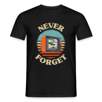 Rétro TV N’Oubliez jamais nostalgie Vintage - T-shirt homme - noir - Devant - AI Model Male 178 light (178cm)