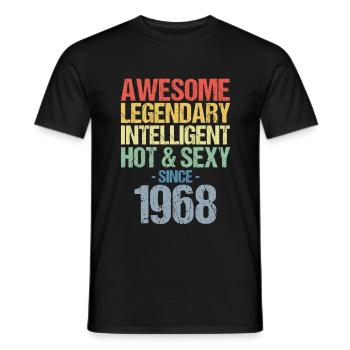 Geboren 1968 Jahrgang 1968 Geburtstag - Männer T-Shirt - Schwarz - Vorne - AI Model Male 178 light (178cm)