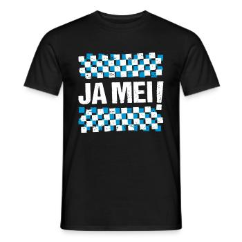 Ja mei! Bayrische Sprüche Bayern - Männer T-Shirt - Schwarz - Vorne - AI Model Male 178 light (178cm)