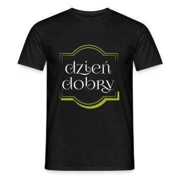 Dzien Dobry, cadeau, idée cadeau - T-shirt homme - noir - Devant - AI Model Male 178 light (178cm)
