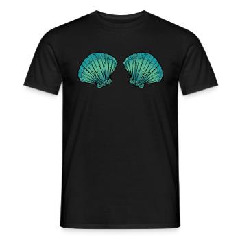 Muschel Bikini BH Meerjungfrau - Männer T-Shirt - Schwarz - Vorne - AI Model Male 178 light (178cm)