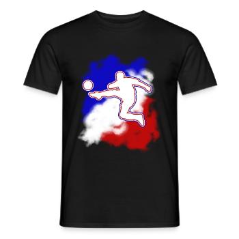 French football - leisure passion - Men's T-Shirt - black - Front - AI Model Male 178 light (178cm)