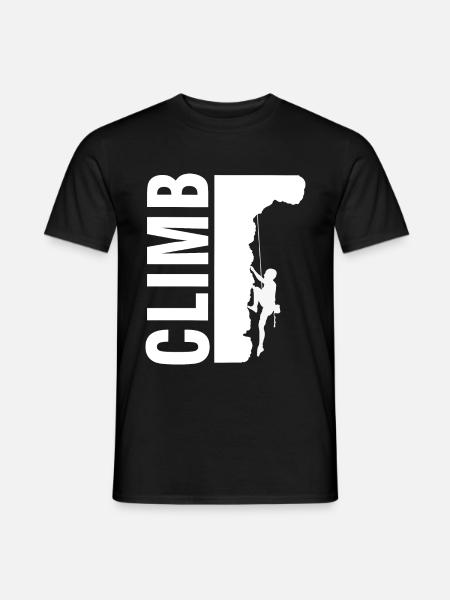 Klettern - Klettern und Bergsteigen - Männer T-Shirt - Schwarz