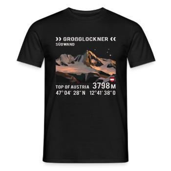 Großglockner Hohen Tauern Austria Österreich Berg - Männer T-Shirt - Schwarz - Vorne - AI Model Male 178 light (178cm)