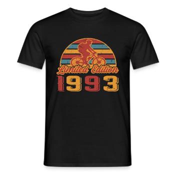 Fahrrad Fahrräder Bike Geburtstag Baujahr 1993 - Männer T-Shirt - Schwarz - Vorne - AI Model Male 178 light (178cm)