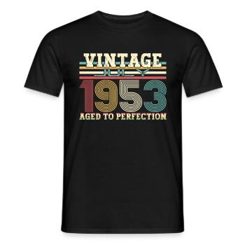 Millésime Juillet 1953 69ème anniversaire Hommes 69 ans - T-shirt homme - noir - Devant - AI Model Male 178 light (178cm)
