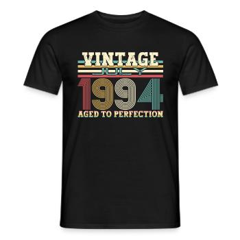 Millésime Juillet 1994 28ème anniversaire Hommes 28 ans - T-shirt homme - noir - Devant - AI Model Male 178 light (178cm)