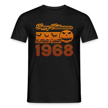 Kürbis Halloween Geburtstag Baujahr 1968 Vintage - Männer T-Shirt - Schwarz - Vorne - AI Model Male 178 light (178cm)