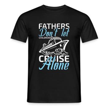 fathers don't let childrens cruise alone - Männer T-Shirt - Schwarz - Vorne - AI Model Male 178 light (178cm)