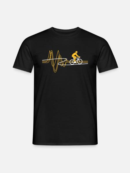 Road Bike Heartbeat - Men's T-Shirt - black