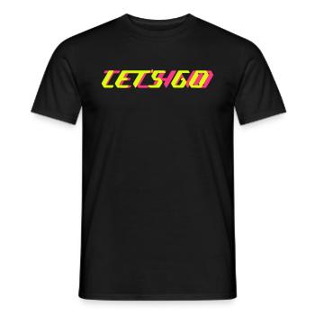 let's go techno - Männer T-Shirt - Schwarz - Vorne - AI Model Male 178 light (178cm)