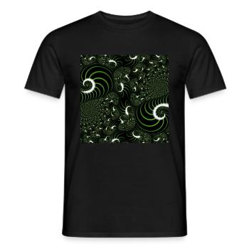 Fractal #63 - Men's T-Shirt - black - Front - AI Model Male 178 light (178cm)