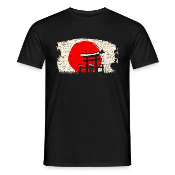 Architecture japonaise - T-shirt homme - noir - Devant - AI Model Male 178 light (178cm)
