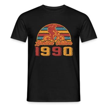 Fahrrad Fahrräder Radfahrer Bike Geburtstag 1990 - Männer T-Shirt - Schwarz - Vorne - AI Model Male 178 light (178cm)