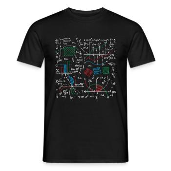 Enthusiast for mathematical formulas - Men's T-Shirt - black - Front - AI Model Male 178 light (178cm)