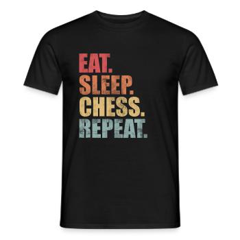 Échiquier Vintage - T-shirt homme - noir - Devant - AI Model Male 178 light (178cm)