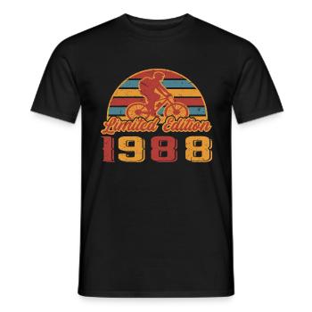 Bicycle Mountain Bike Bicycles Bike Year of construction 1988 - Men's T-Shirt - black - Front - AI Model Male 178 light (178cm)