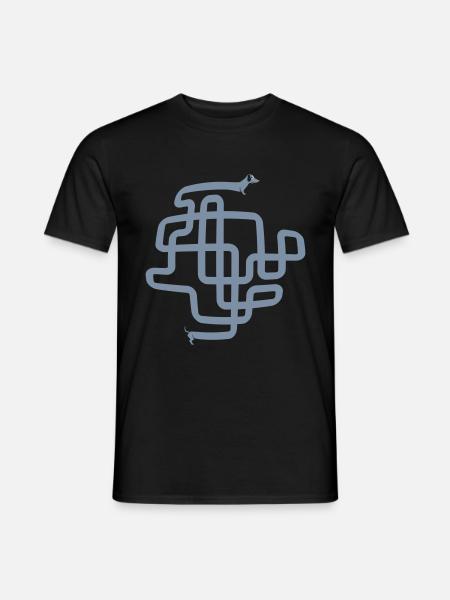 Hot Dog - Langer Spaziergang mit Dackel - Männer T-Shirt - Schwarz