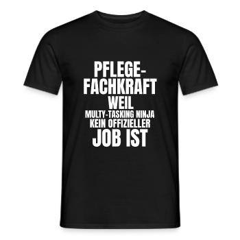 Outpatient Care T-Shirt Women Nurse - Men's T-Shirt - black - Front - AI Model Male 178 light (178cm)