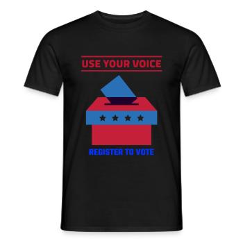 Use Voix Vote Vote USA Patriot Idée cadeau - T-shirt homme - noir - Devant - AI Model Male 178 light (178cm)