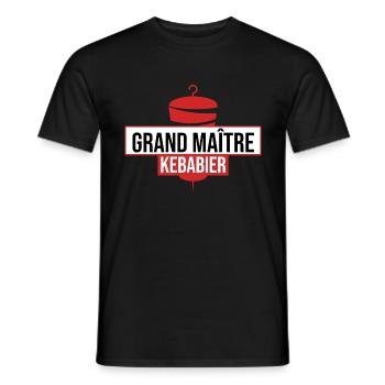 Grand maître kebabier - T-shirt homme - noir - Devant - AI Model Male 178 light (178cm)