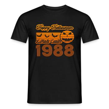 Kürbis Halloween Geburtstag Baujahr 1988 Vintage - Männer T-Shirt - Schwarz - Vorne - AI Model Male 178 light (178cm)