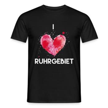 I love Ruhrgebiet Herz Outfit für Bergbau Fan - Männer T-Shirt - Schwarz - Vorne - AI Model Male 178 light (178cm)