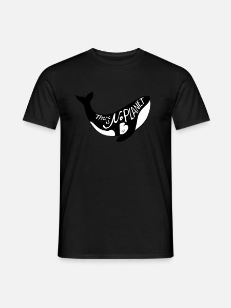 Naturschutz Orca Wal Illustration Geschenk - Männer T-Shirt - Schwarz