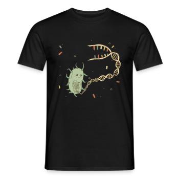 Biologist microbiologist biology - Men's T-Shirt - black - Front - AI Model Male 178 light (178cm)