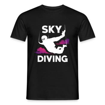 Skydiving skydiving - Men's T-Shirt - black - Front - AI Model Male 178 light (178cm)