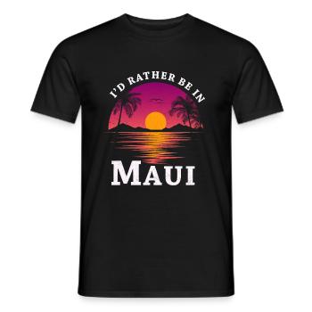 I'd better be in Maui I'd rather be in Maui - Men's T-Shirt - black - Front - AI Model Male 178 light (178cm)