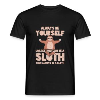 Sei immer du selbst sei ein Faultier Kinder Gift - Männer T-Shirt - Schwarz - Vorne - AI Model Male 178 light (178cm)