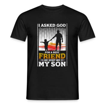 Père et fils - T-shirt homme - noir - Devant - AI Model Male 178 light (178cm)