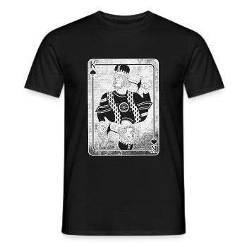 Herz König Poker Karte Halloween Kostüm lustig - Männer T-Shirt - Schwarz - Vorne - AI Model Male 178 light (178cm)