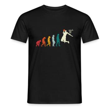 Basketball evolution player sport idée cadeau - T-shirt homme - noir - Devant - AI Model Male 178 light (178cm)